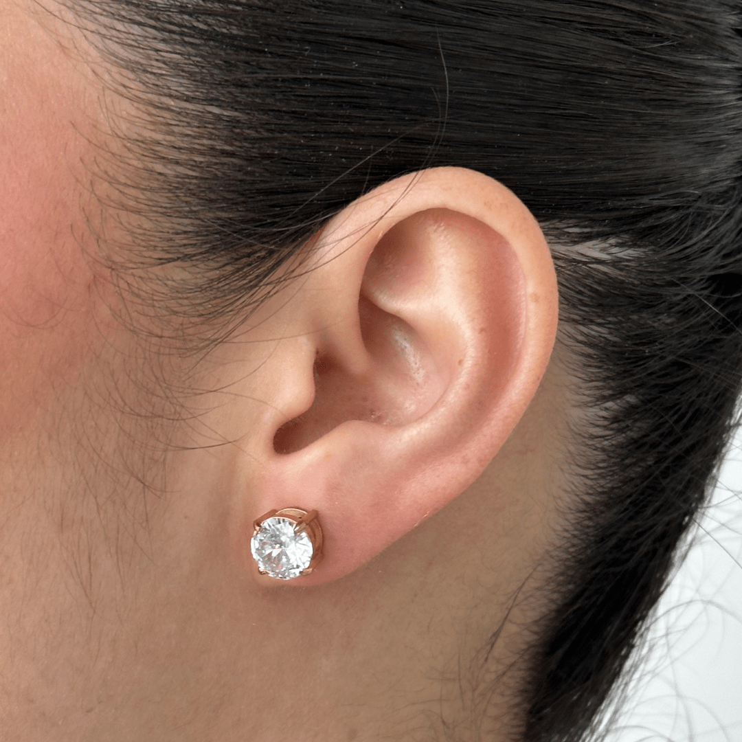 LUX BOLD ZIRCONIA EARRINGS - ARETES - Malandra Jewelry - EUWA397-JDE0308029-5
