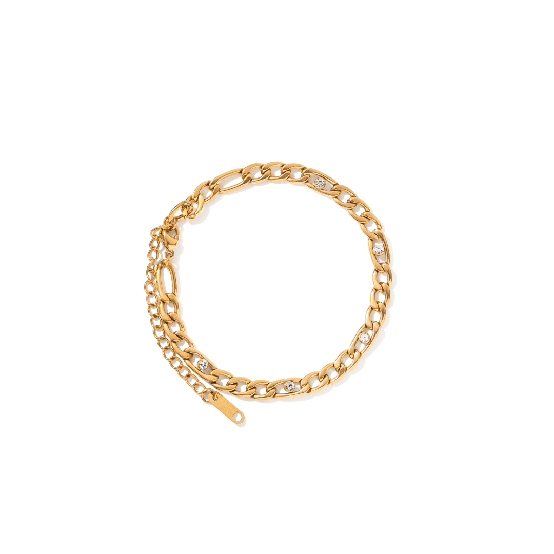 LUX CHAIN ZIRCONIA BRACELET - PULSERAS - Malandra Jewelry - EUWP444-JDB0307033