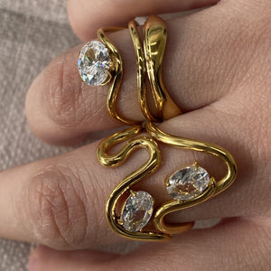 LUX CURVE ZIRCONIA RING - ANILLOS - Malandra Jewelry - EUWR437.7-JDR0305034-7