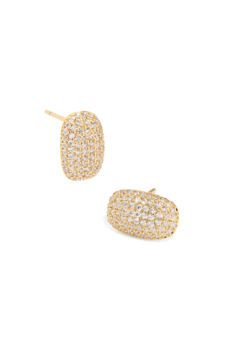 LUX CUSHION GOLDEN EARRINGS - ARETES - Malandra Jewelry - ZWA38 - QX02672Yt