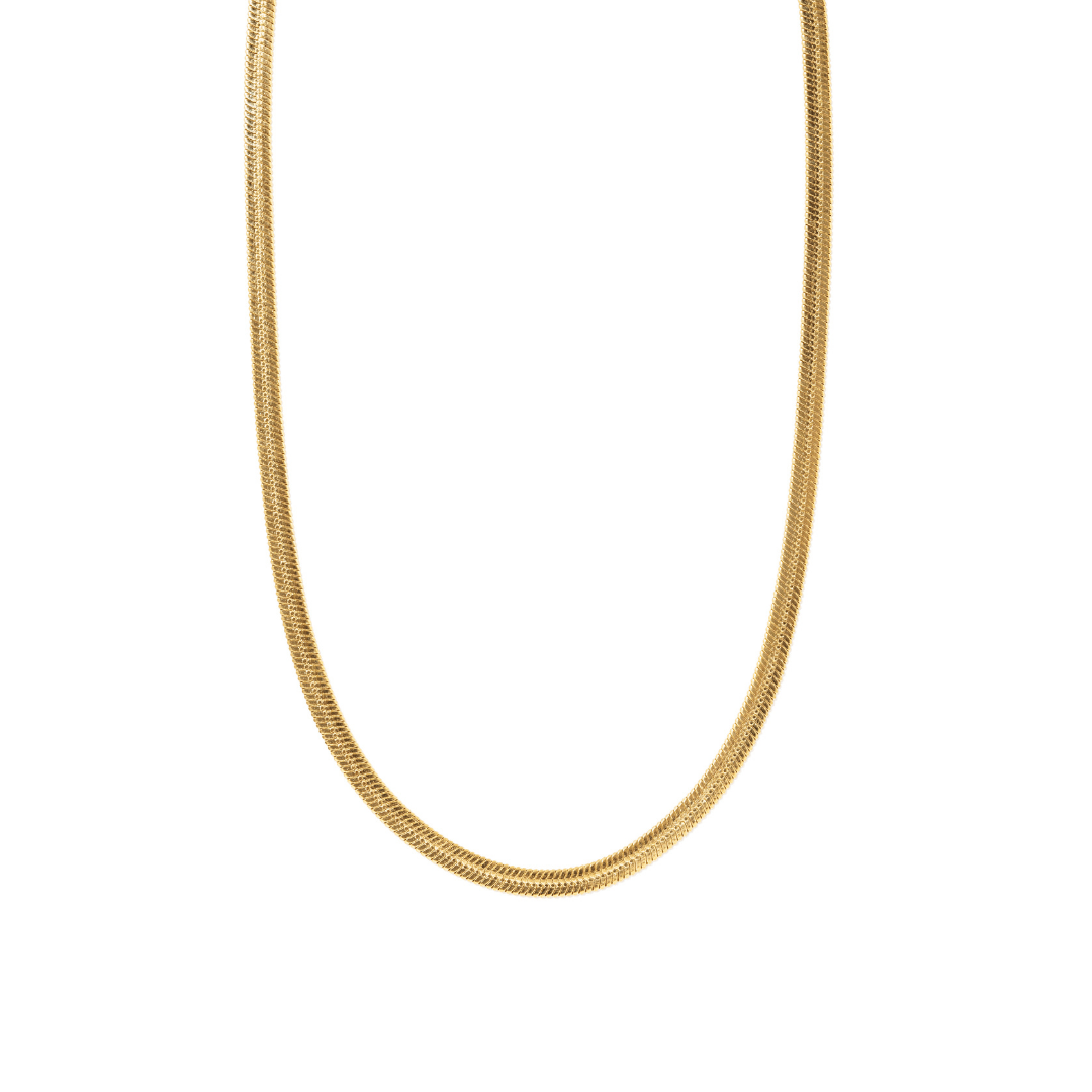 LUX FLAT GOLDEN NECKLACE - COLLARES - Malandra Jewelry - EUWC430-JDN2308005-38