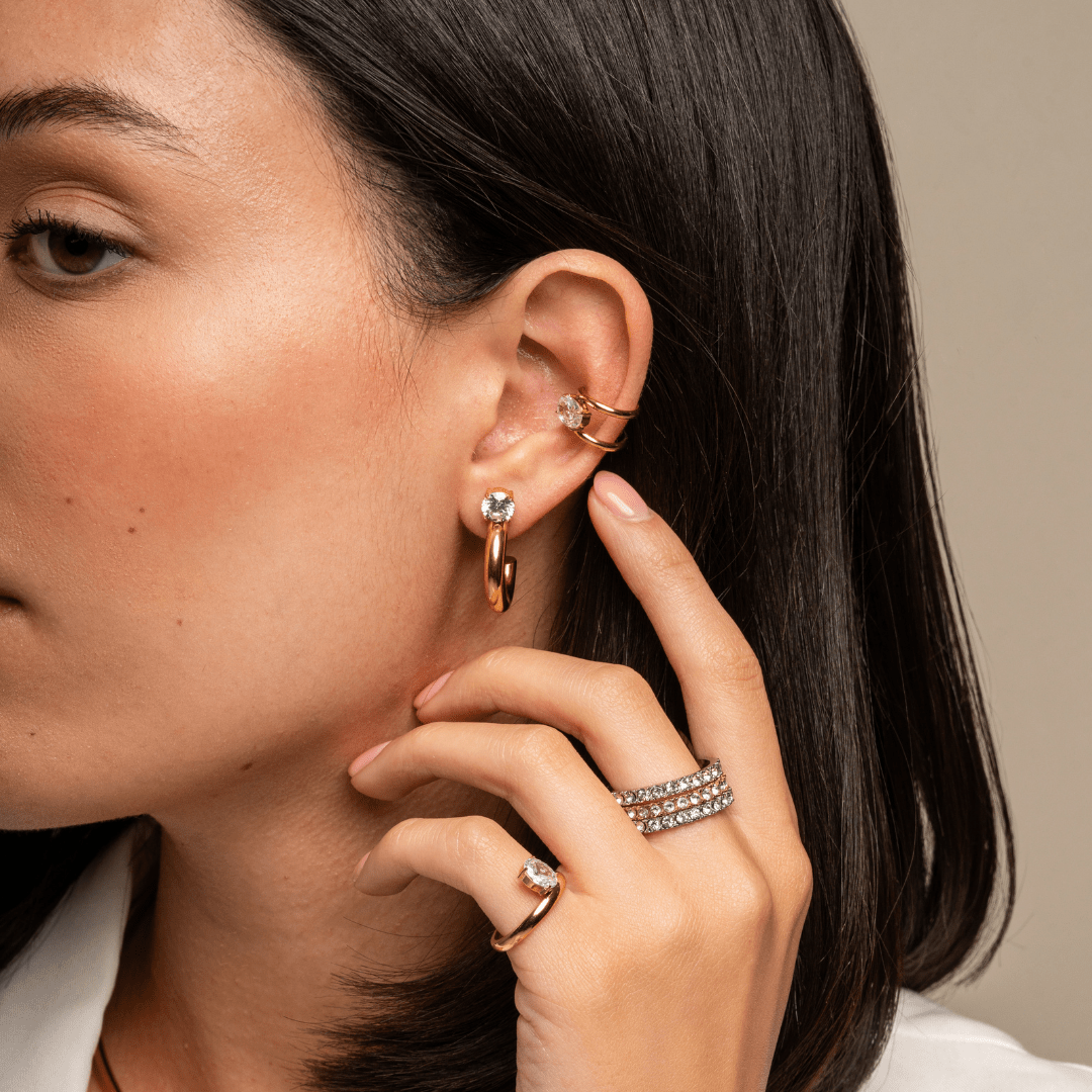 LUX ZIRCONIA EARRINGS - ARETES - Malandra Jewelry - EUWA431-JDE0112212