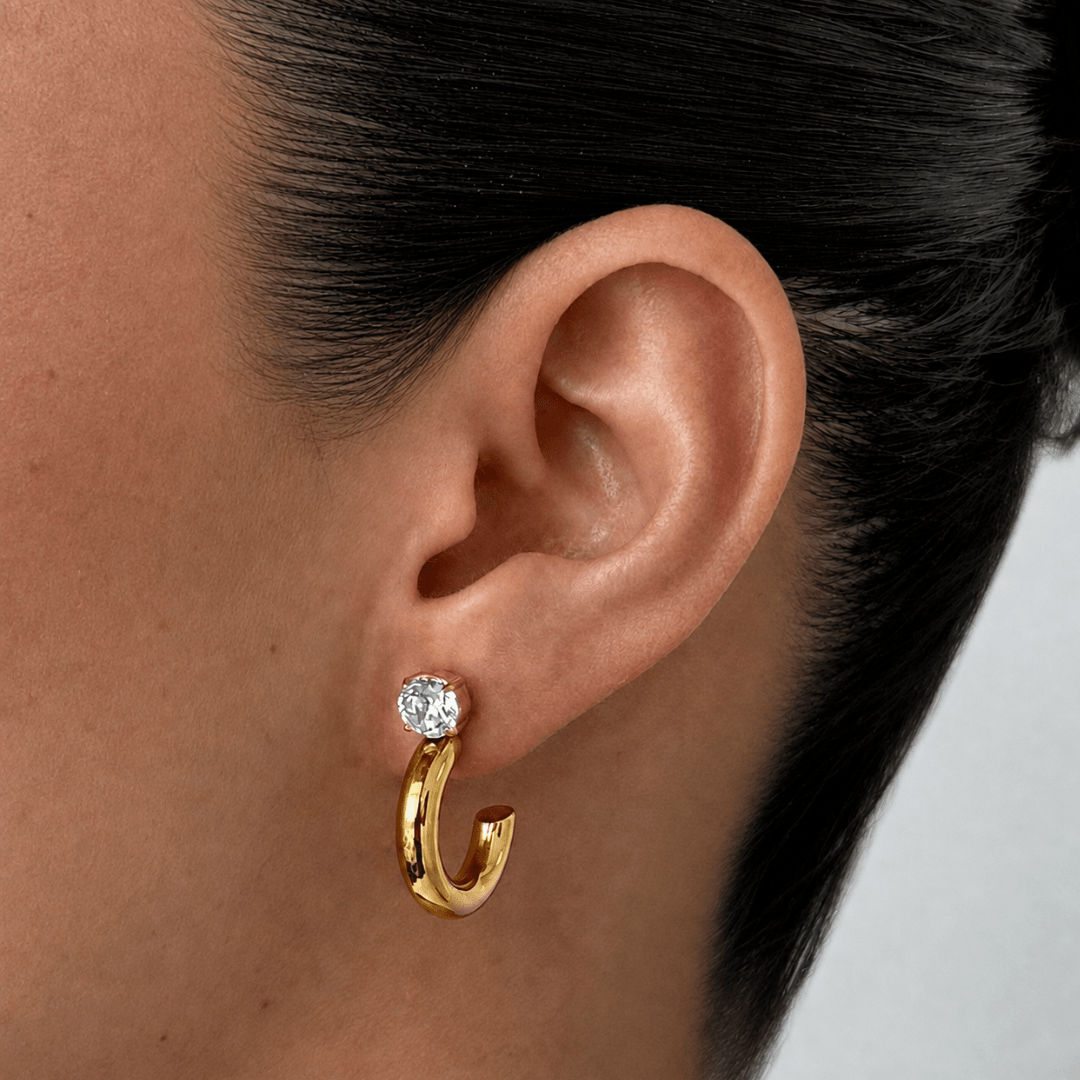 LUX ZIRCONIA EARRINGS - ARETES - Malandra Jewelry - EUWA431-JDE0112212