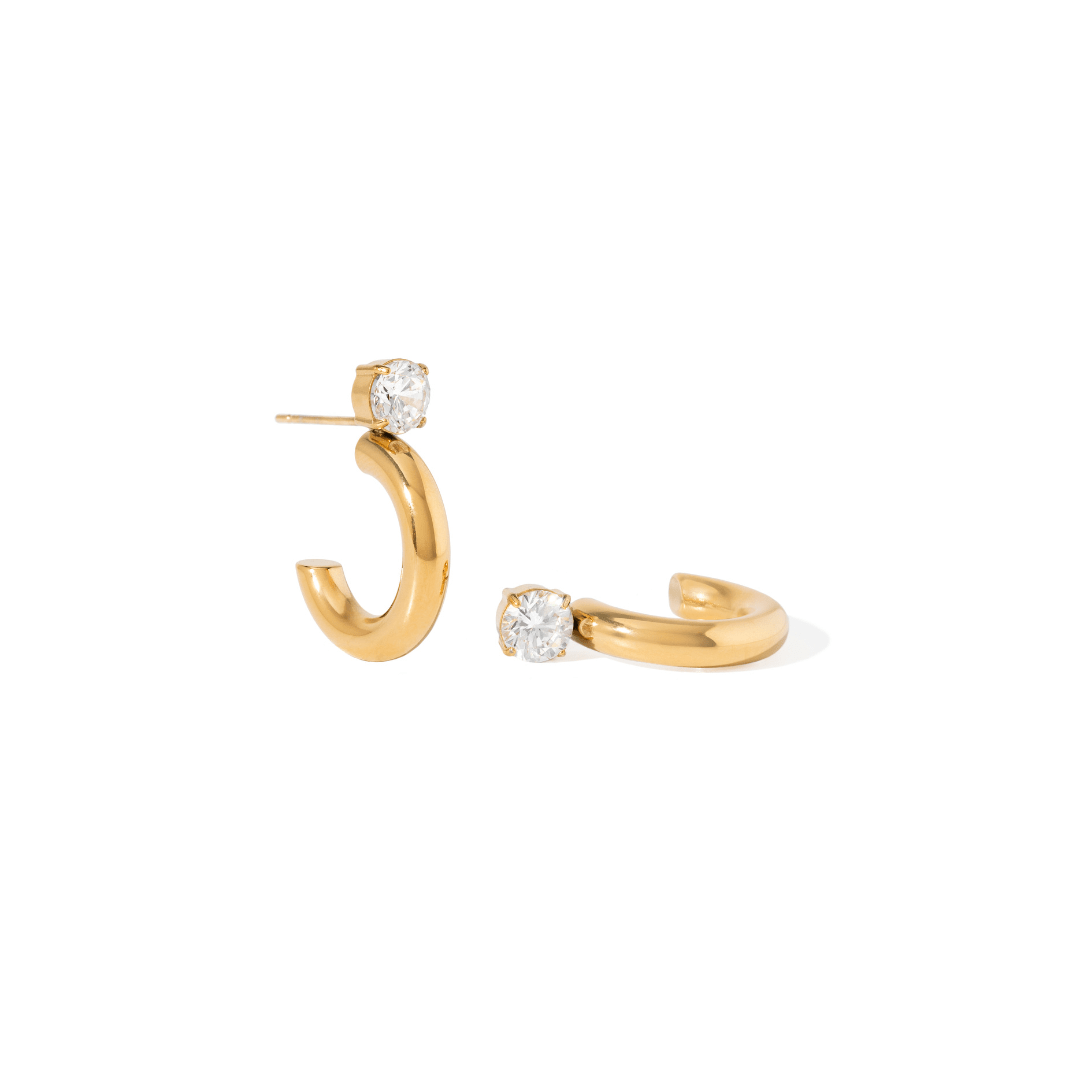 LUX ZIRCONIA EARRINGS - ARETES - Malandra Jewelry - EUWA431-JDE0112212