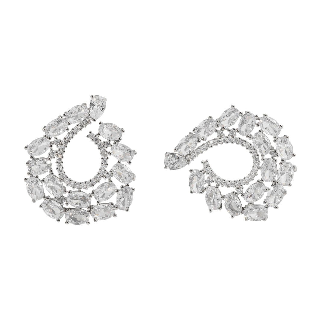 LUXE CROWN EARRINGS - ARETES - Malandra Jewelry - EZAA66.PFSEP069