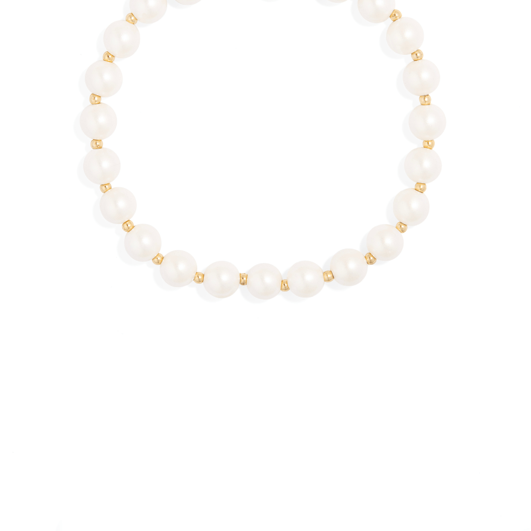 LUXE GOLD PEARL BRACELET - PULSERAS - Malandra Jewelry - TP1853