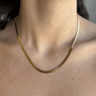 LUXE GOLDEN FLAT NECKLACE - COLLARES - Malandra Jewelry - EUWC151 - JDN20134 - 1