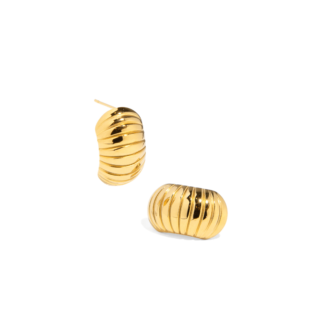 LUXE GROOVE STUDS - ARETES - Malandra Jewelry - ZZA13 - E02221J