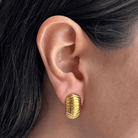LUXE GROOVE STUDS - ARETES - Malandra Jewelry - ZZA13 - E02221J