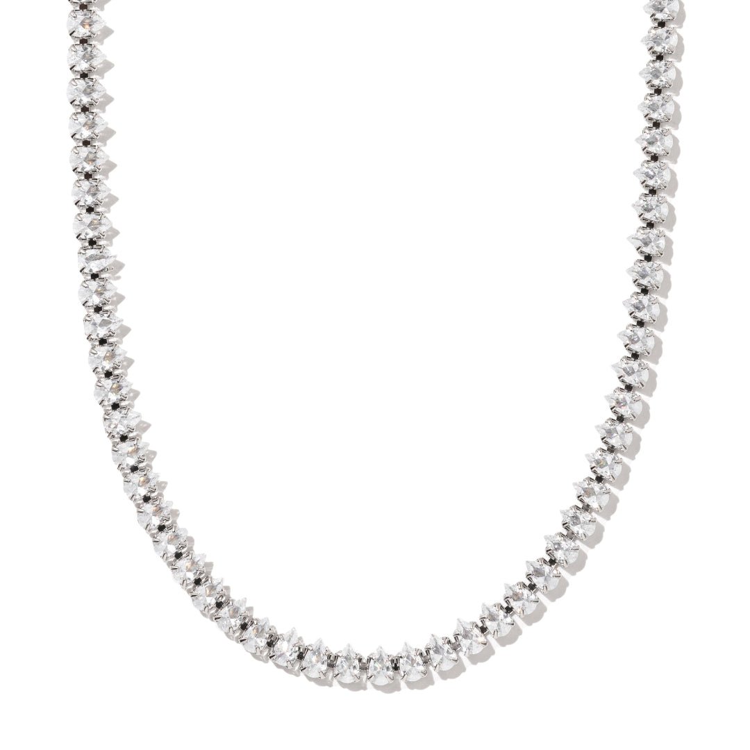 LUXE MARQUISE TENNIS NECKLACE - COLLARES - Malandra Jewelry - EZAC62.P