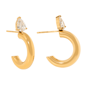 LUXE OPEN HUGGIES - ARETES - Malandra Jewelry - EUWA570-JDE0104324