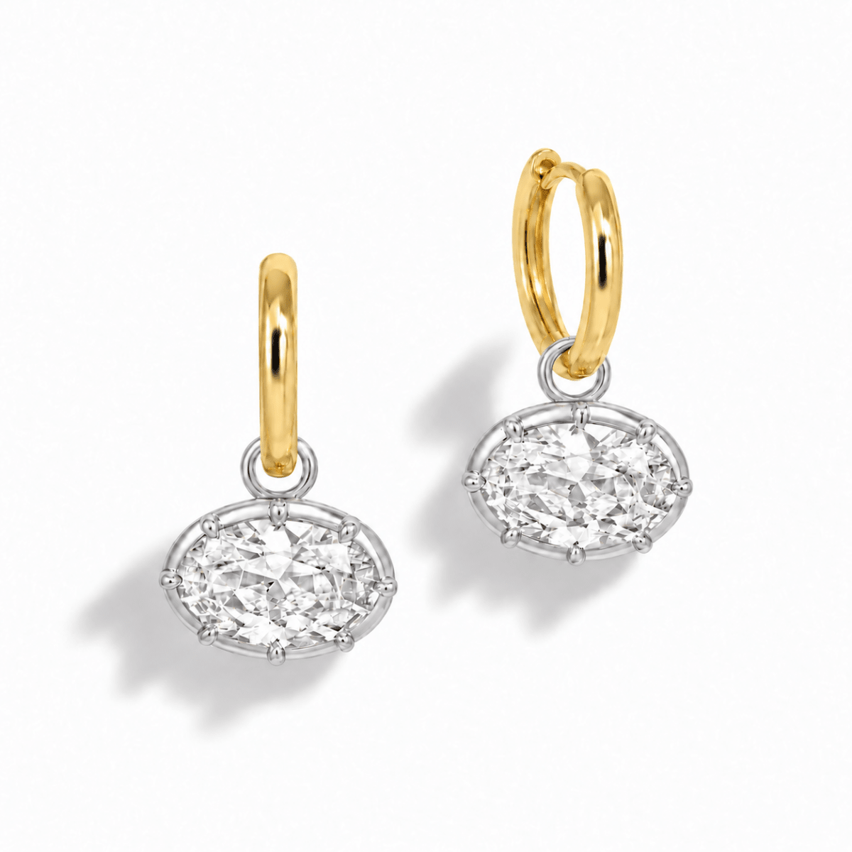 Luxe Oval Glow Hoops - ARETES - Malandra Jewelry - LGA32-E-D15060