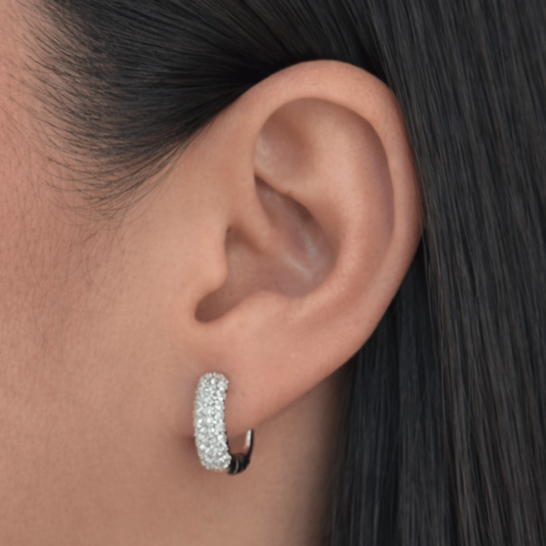 LUXE PAVÉ HOOPS - ARETES - Malandra Jewelry - AA1575.P-T90429