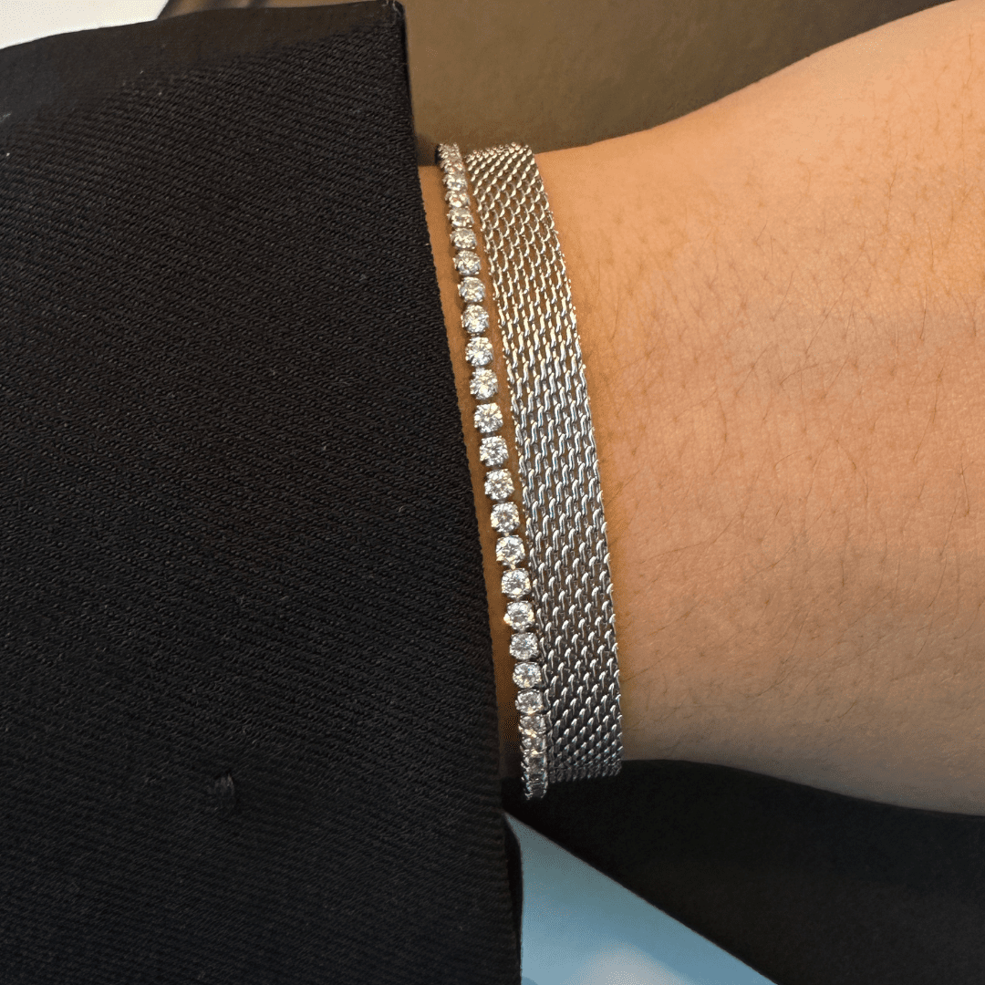 LUXE SILVER TENNIS ICON BRACELET - PULSERAS - Malandra Jewelry - EUWP249.P