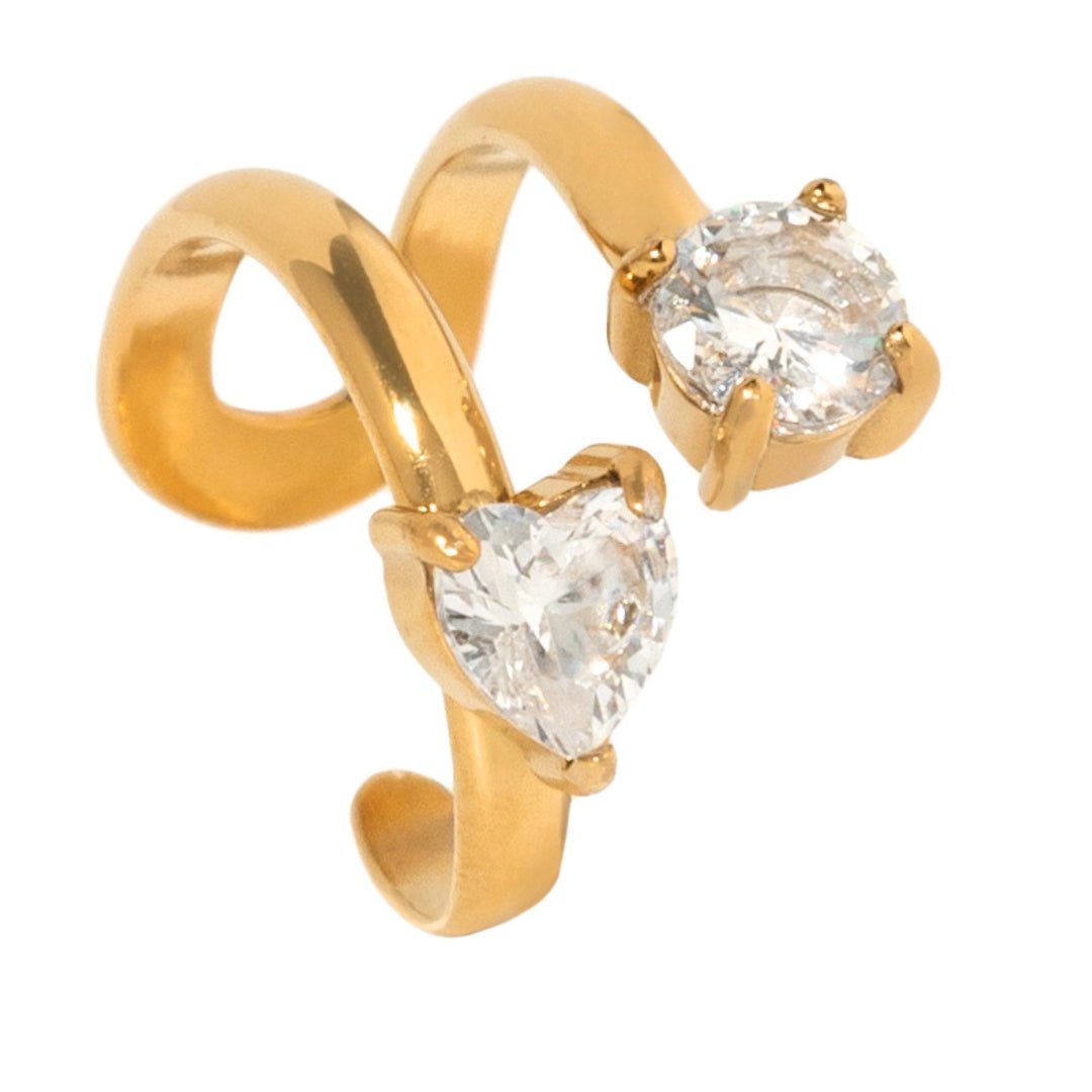 LUXE TWIST TEARDROP EAR CUFF - ARETES - Malandra Jewelry - EUWA492-JDE0308016