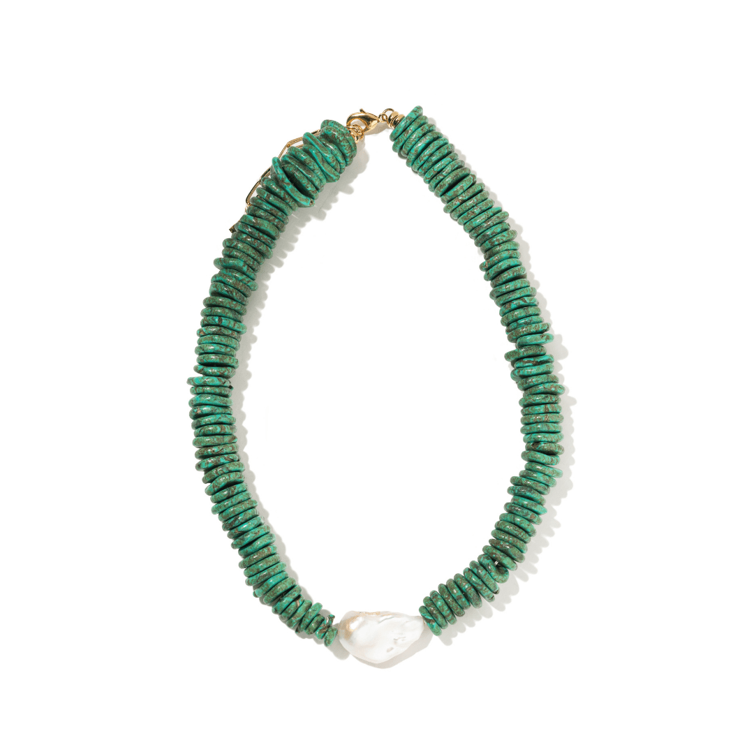 MAGNESITE BAROQUE TERRA NECKLACE - COLLARES - Malandra Jewelry - TC2105