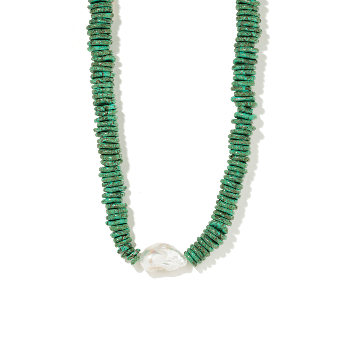 MAGNESITE BAROQUE TERRA NECKLACE - COLLARES - Malandra Jewelry - TC2105