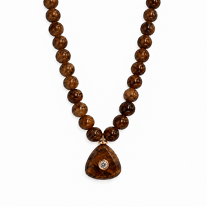Mahogany Jade Gaia Necklace - COLLARES - Malandra Jewelry - TC2754