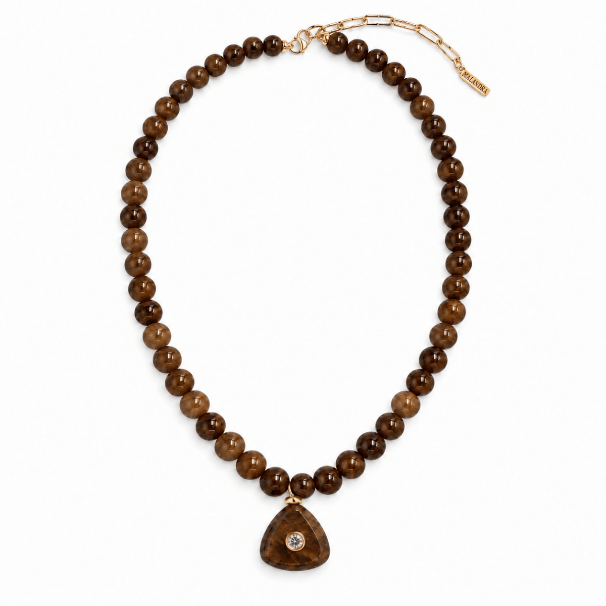 Mahogany Jade Gaia Necklace - COLLARES - Malandra Jewelry - TC2754