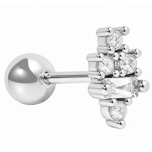 MAJESTIC CLUSTER SILVER PIERCING - ARETES - Malandra Jewelry - ZTA26.P-EGD1334
