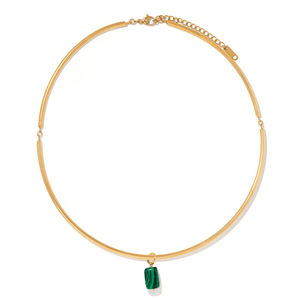 Malachite Gaia Choker - COLLARES - Malandra Jewelry - TC2565