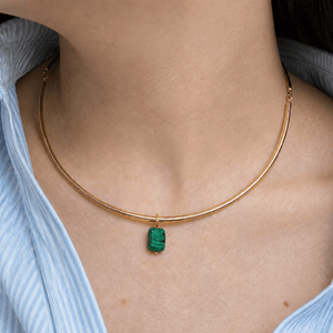 Malachite Gaia Choker - COLLARES - Malandra Jewelry - TC2565