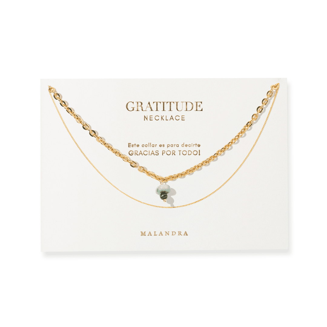 MALACHITE GRATITUDE NECKLACE - COLLARES - Malandra Jewelry - TC2209