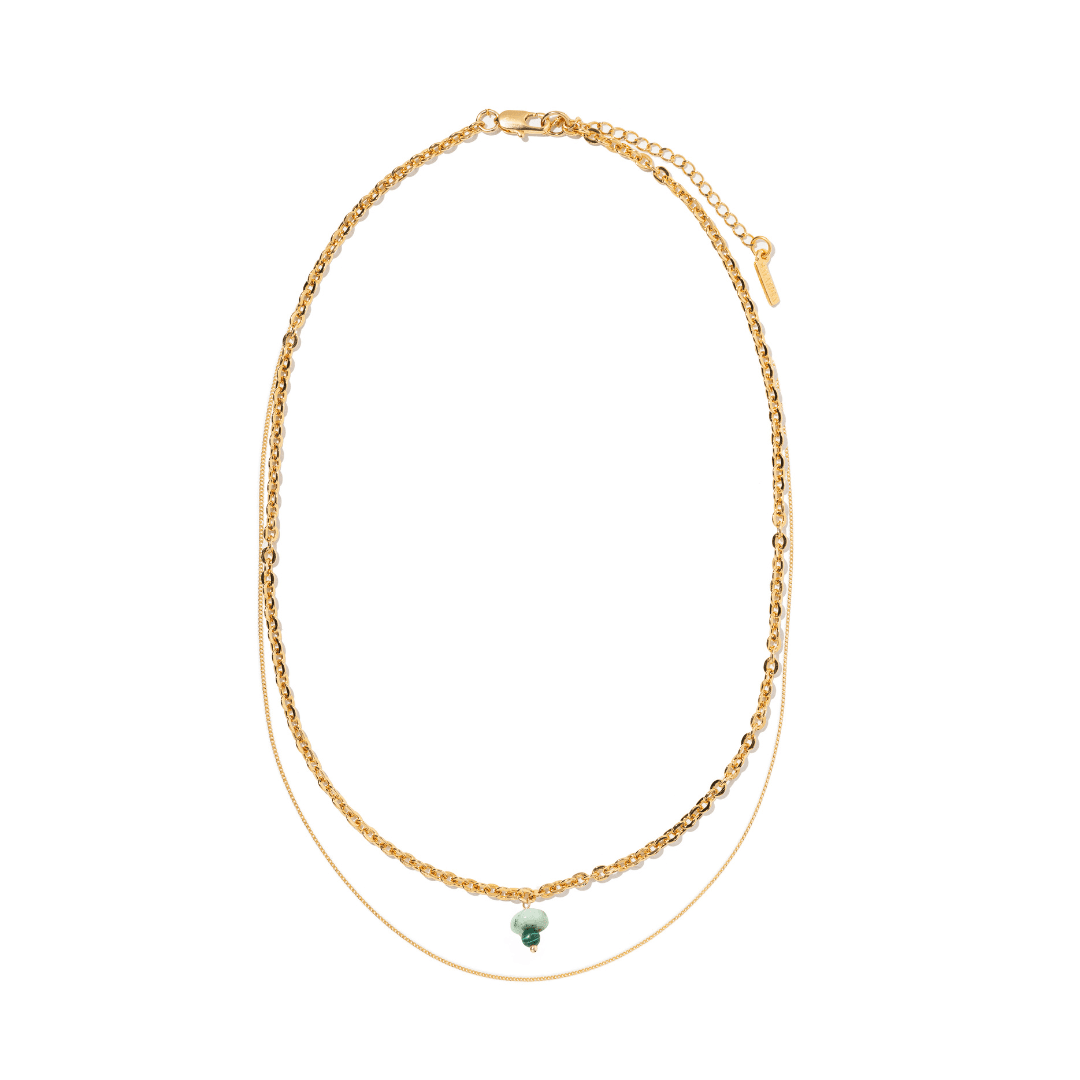 MALACHITE GRATITUDE NECKLACE - COLLARES - Malandra Jewelry - TC2209