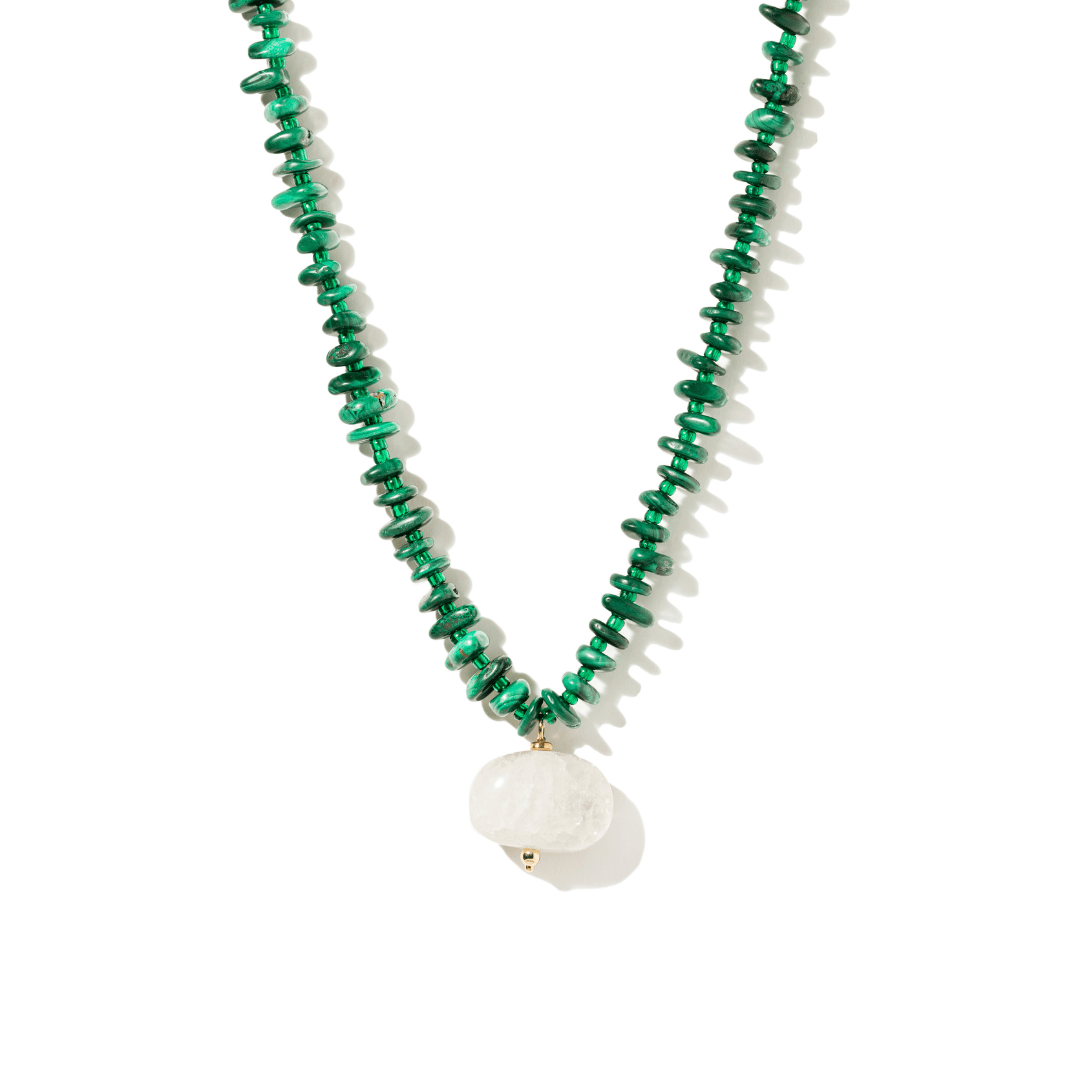 MALACHITE QUARTZ TERRA NECKLACE - COLLARES - Malandra Jewelry - TC2073