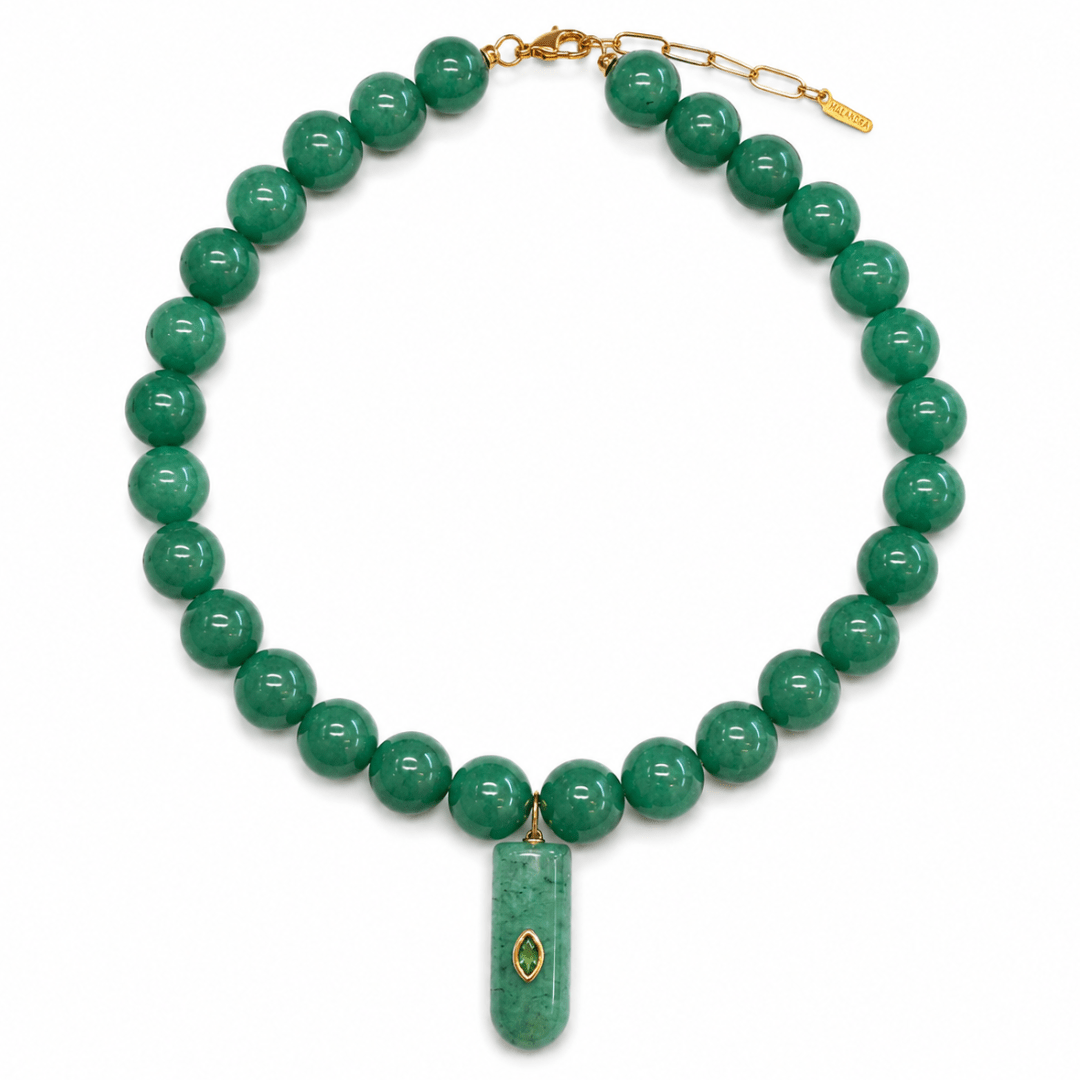 MEADOW AVENTURINE GAIA NECKLACE - COLLARES - Malandra Jewelry - TC2534