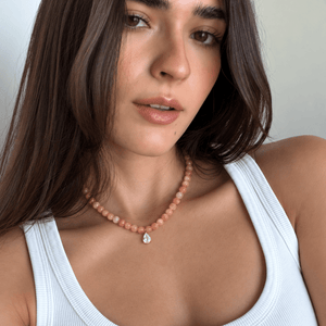 Melon Sunstone Gaia Necklace - COLLARES - Malandra Jewelry - TC2772