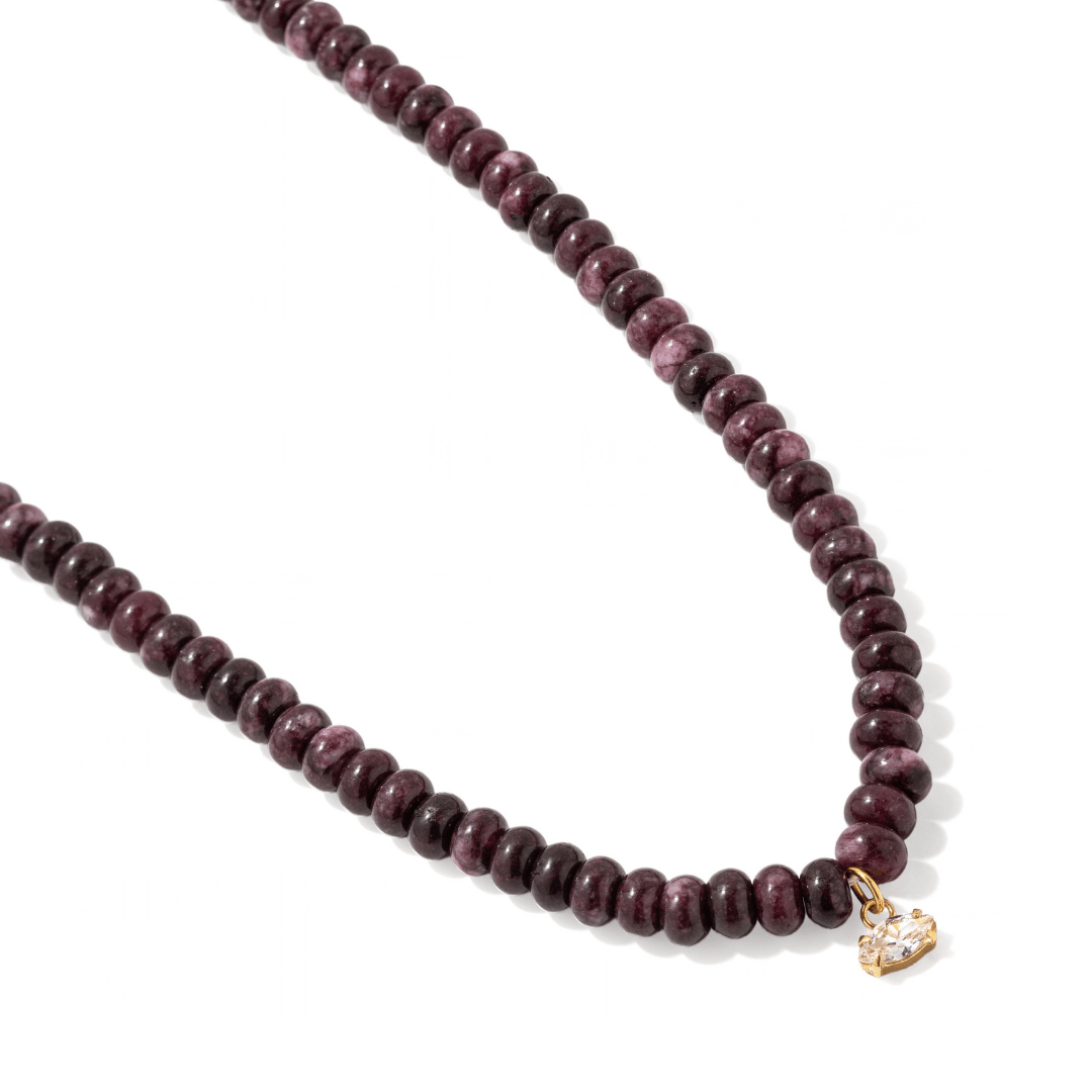 Merlot Jasper Gaia Necklace - COLLARES - Malandra Jewelry - TC2693