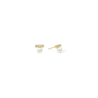 MIDI PEARL BAR EARRINGS - ARETES - Malandra Jewelry - ZWA113-QX05076Y