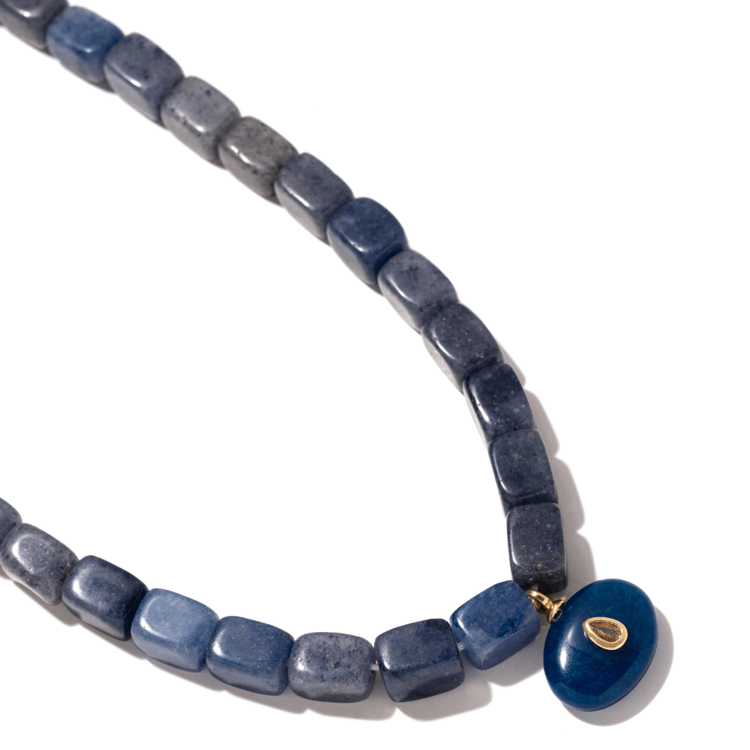 MIDNIGHT AVENTURINE GAIA NECKLACE - COLLARES - Malandra Jewelry - TC2504