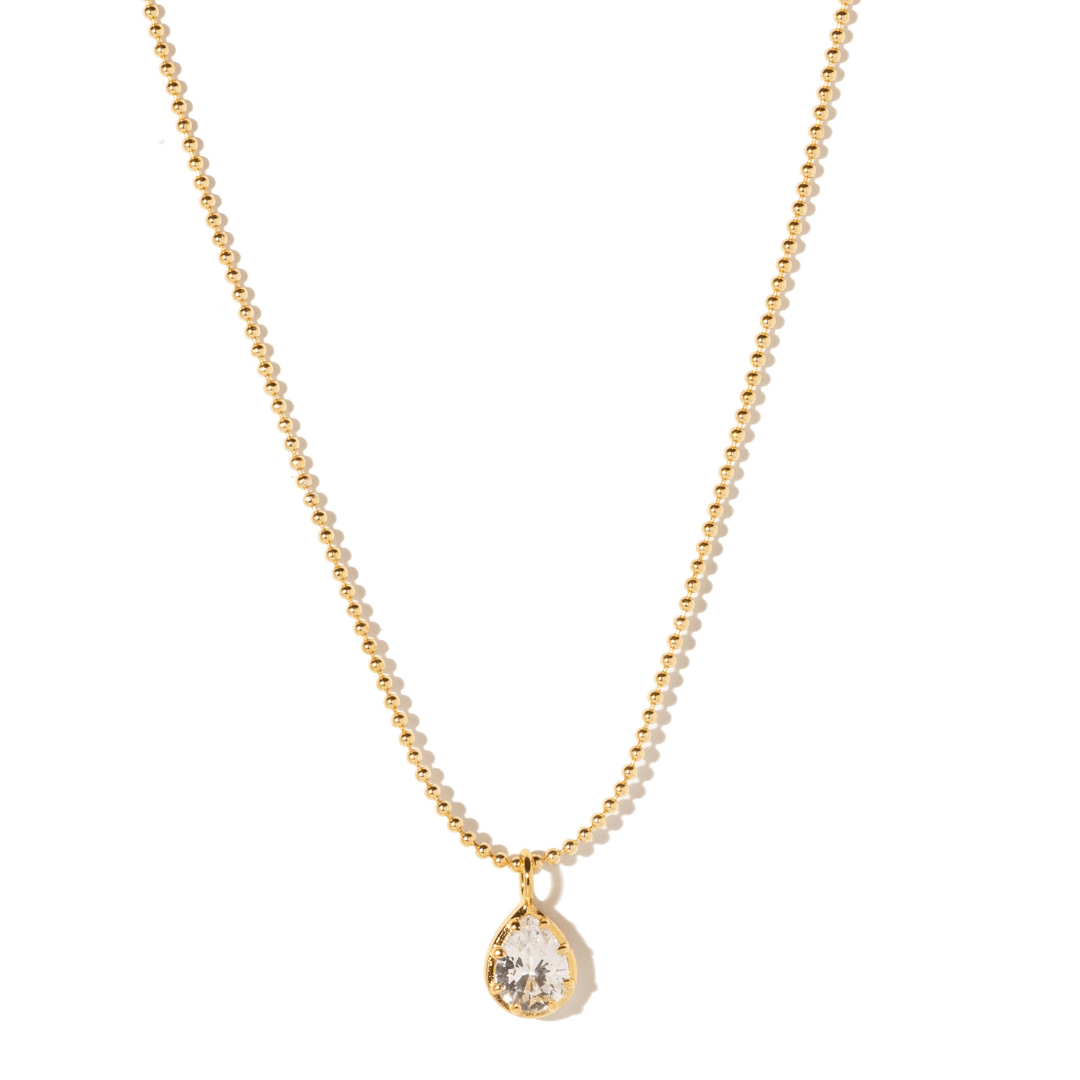Milano Beaded Pear Necklace - COLLARES - Malandra Jewelry - LGC7-N-E4371