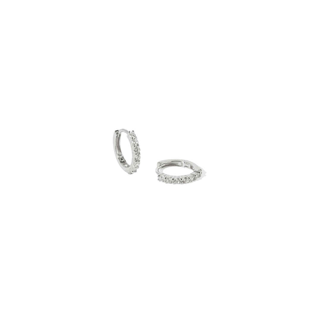MILANO BRILLIANT HOOPS - ARETES - Malandra Jewelry - FBA499-1EAR0240-1RR-2