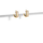 MILANO EMERALD GOLDEN HUGGIES - ARETES - Malandra Jewelry - EAWA38-AAE450