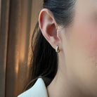 MILANO EMERALD GOLDEN HUGGIES - ARETES - Malandra Jewelry - EAWA38-AAE450