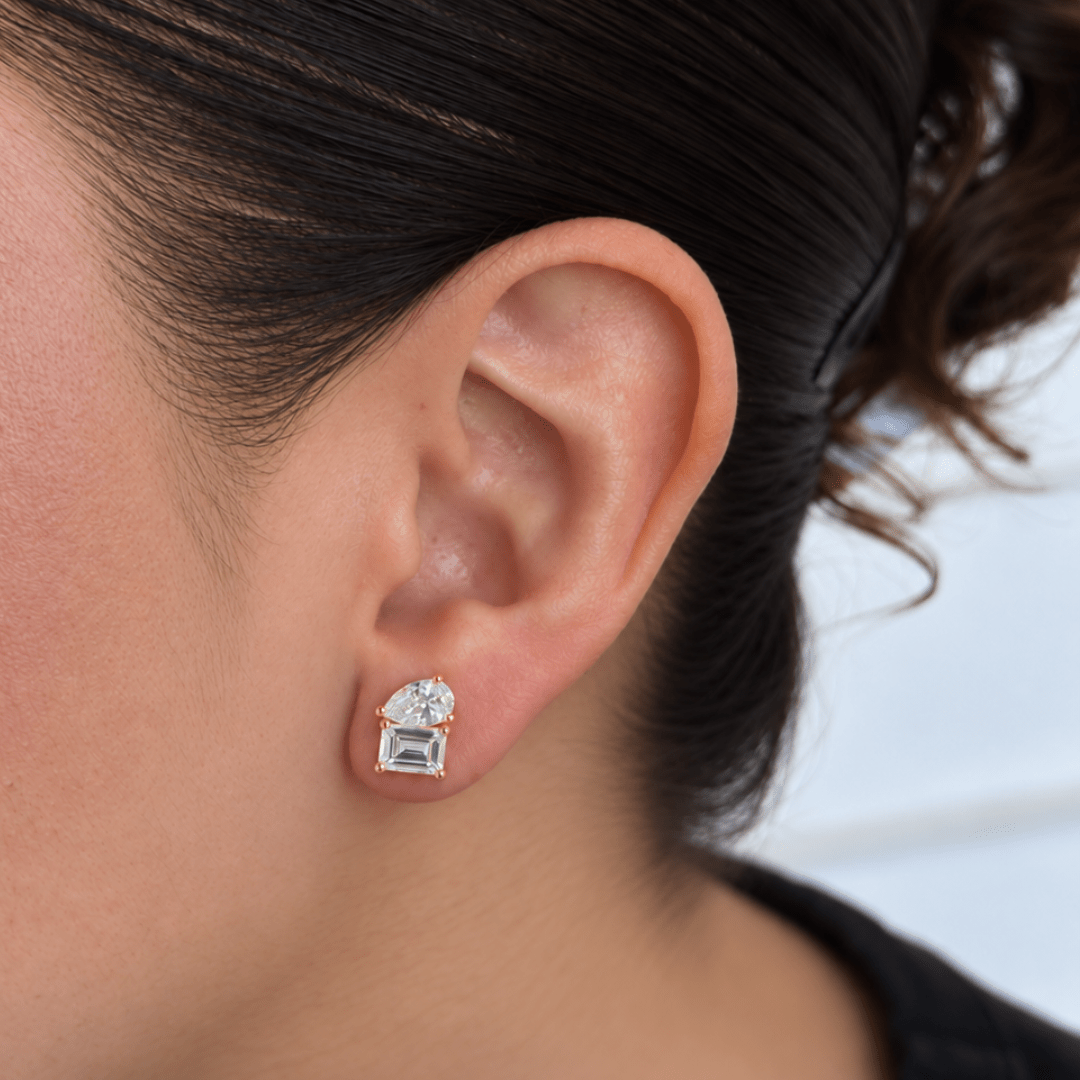 Milano Emerald Pear Earrings - ARETES - Malandra Jewelry - LSA24-HC59189