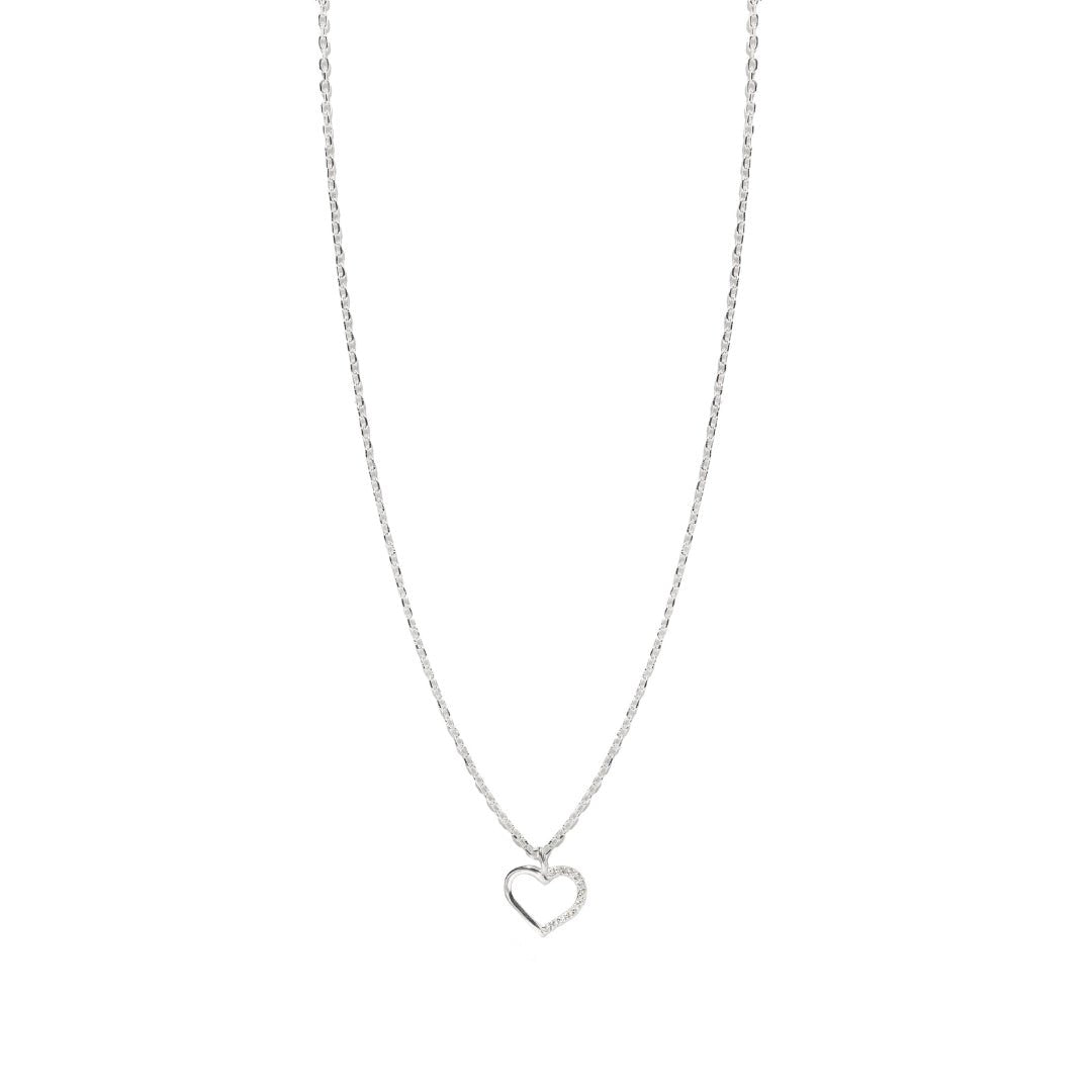 MILANO HEART OUTLINE NECKLACE - COLLARES - Malandra Jewelry - FBC525-1EJG0003-1PP-4