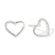 MILANO HEART OUTLINE STUDS - ARETES - Malandra Jewelry - FBA524-1EJG0003-1PP-4
