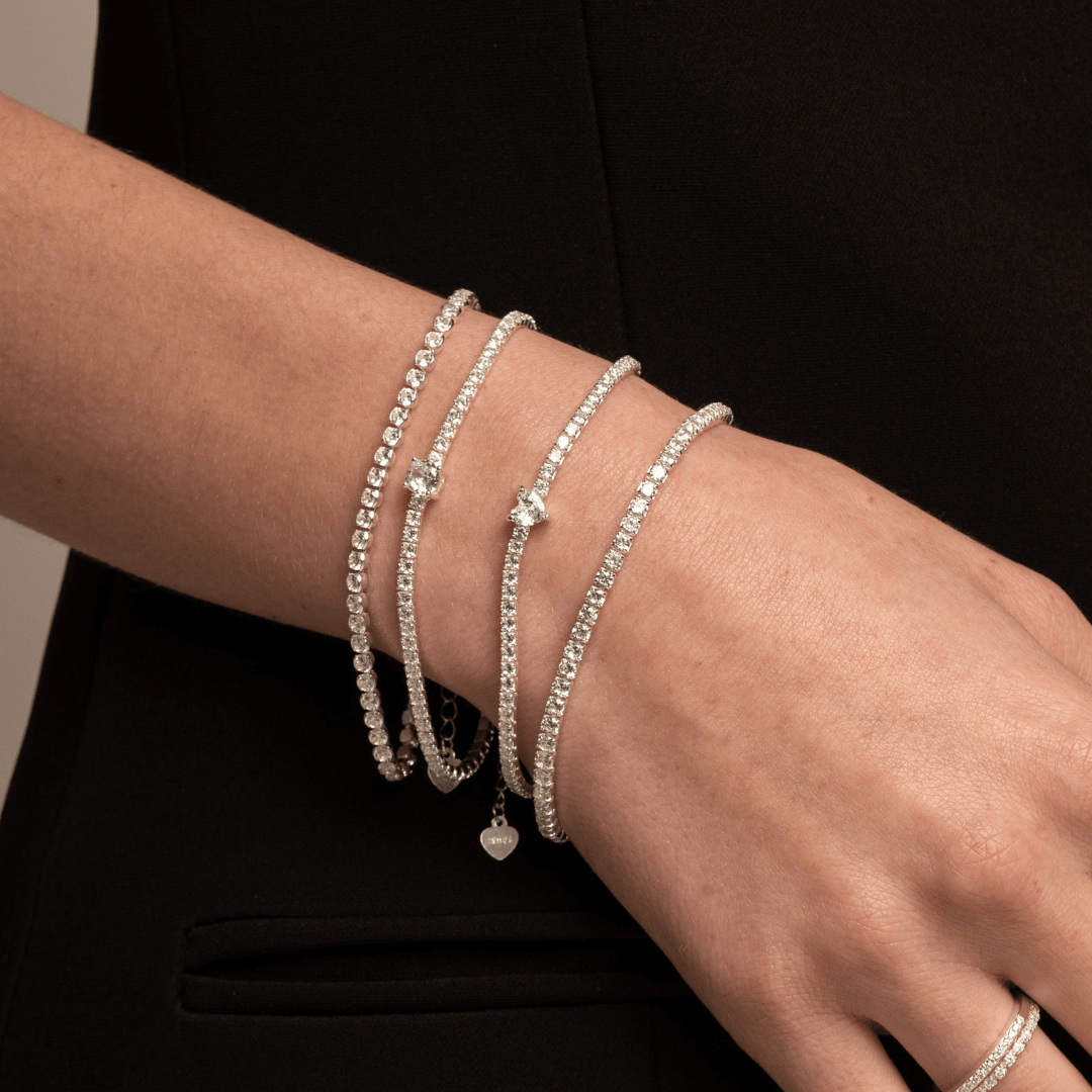 MILANO HEART TENNIS BRACELET - PULSERAS - Malandra Jewelry - FBP477-1EPU0058-PP