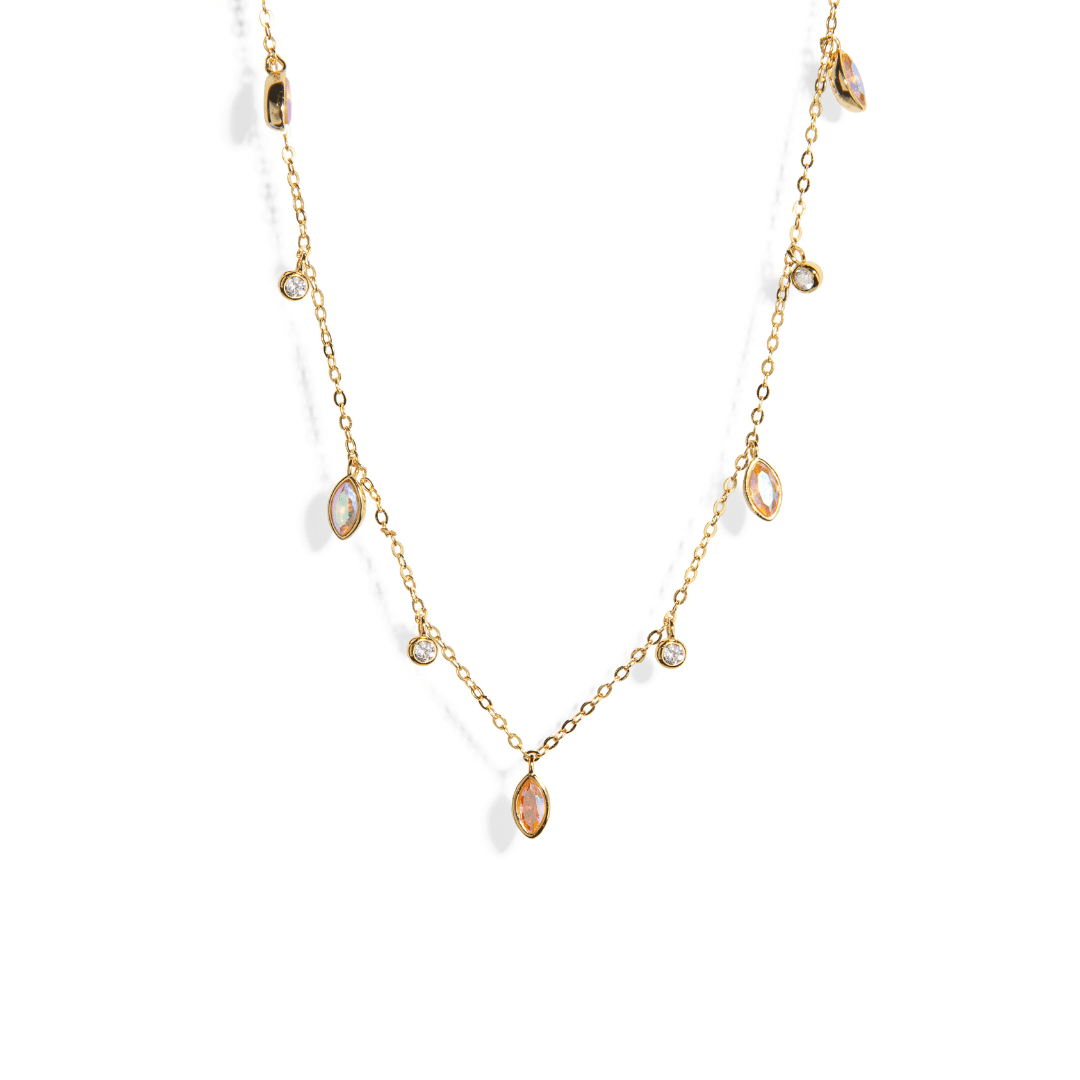 MILANO PINK DROPS NECKLACE - COLLARES - Malandra Jewelry - EAWC97 - MMN471