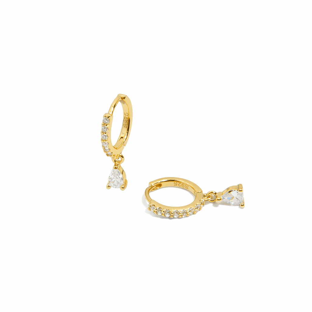 MILANO SPARK DROP HUGGIES - ARETES - Malandra Jewelry - EA5920-60205821140C-1