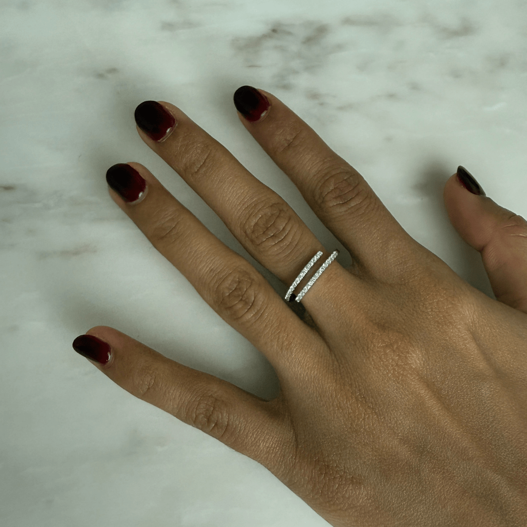 MILANO SPARK LINES SILVER RING - ANILLOS - Malandra Jewelry - ERR34.P - 60101671303A