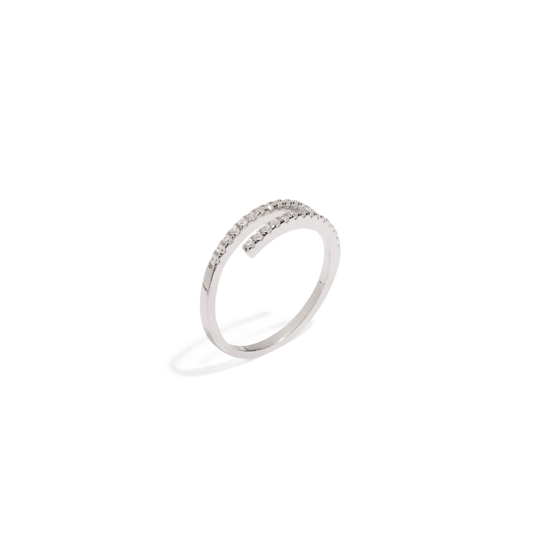 MILANO SPARK LINES SILVER RING - ANILLOS - Malandra Jewelry - ERR34.P - 60101671303A