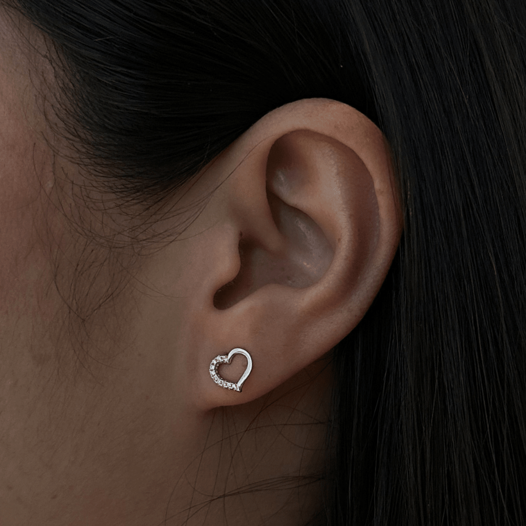 MILANO SWEETHEART EARRINGS - ARETES - Malandra Jewelry - FBA496-1EAR0194-1RR-2