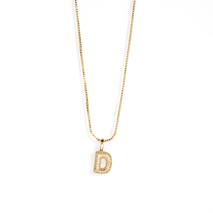 MINI BALLON GOLD INITIAL NECKLACE - COLLARES - Malandra Jewelry - AC1527.V - J99087