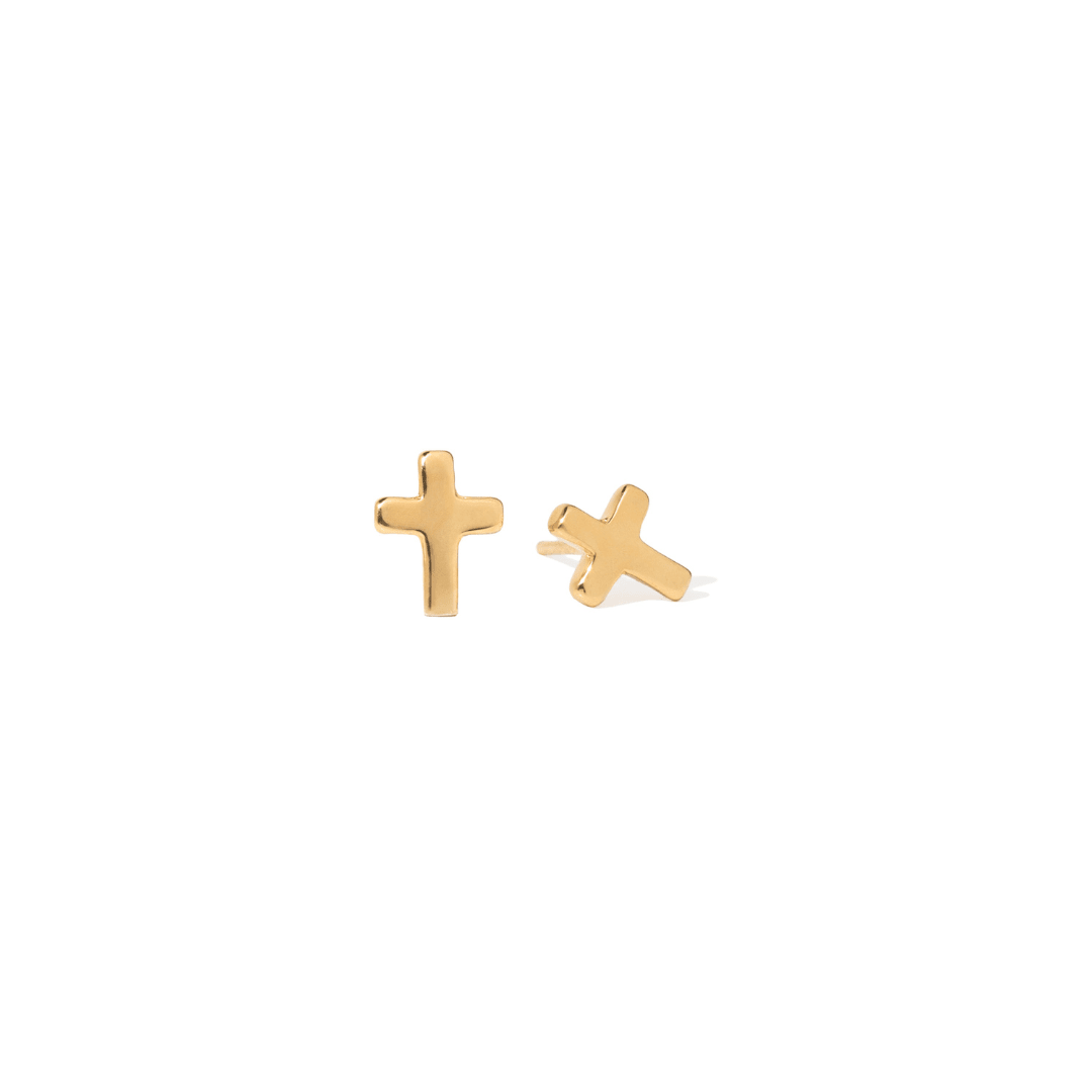 MINI CROSS STUDS - ARETES - Malandra Jewelry - VCA283-3943