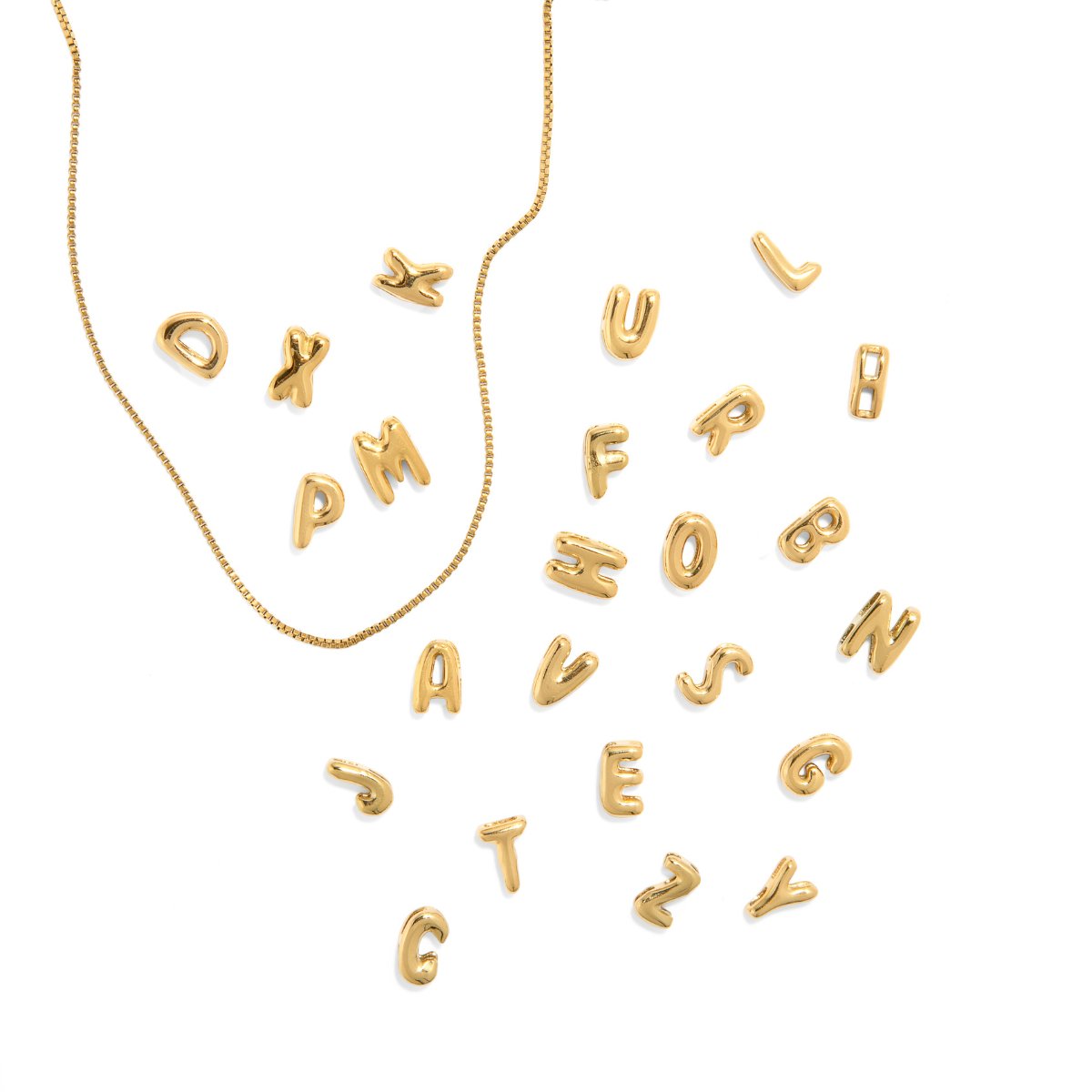 MINI GOLD BALLOON LETTER - DIJES - Malandra Jewelry - AD1394.A - F97312